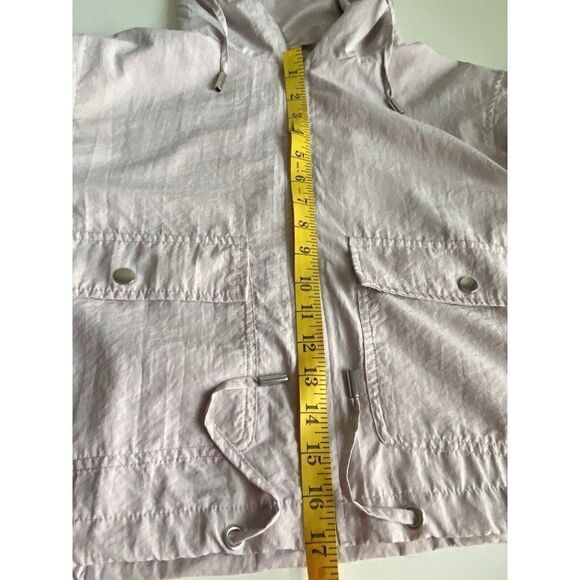 PULL & BEAR Windbreaker Full Zip Hooded Dusty Rose Jacket Women’s Sz S - Picture 9 of 15